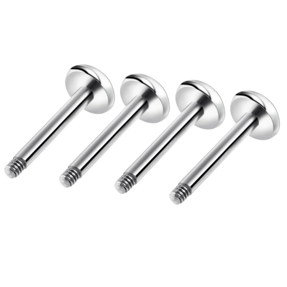 50pcs/lot G23 Titanium Labret Bar Replacement Parts Screw Thread Head 16g 14g Gauge For Lip Ring Piercing Body Jewelry