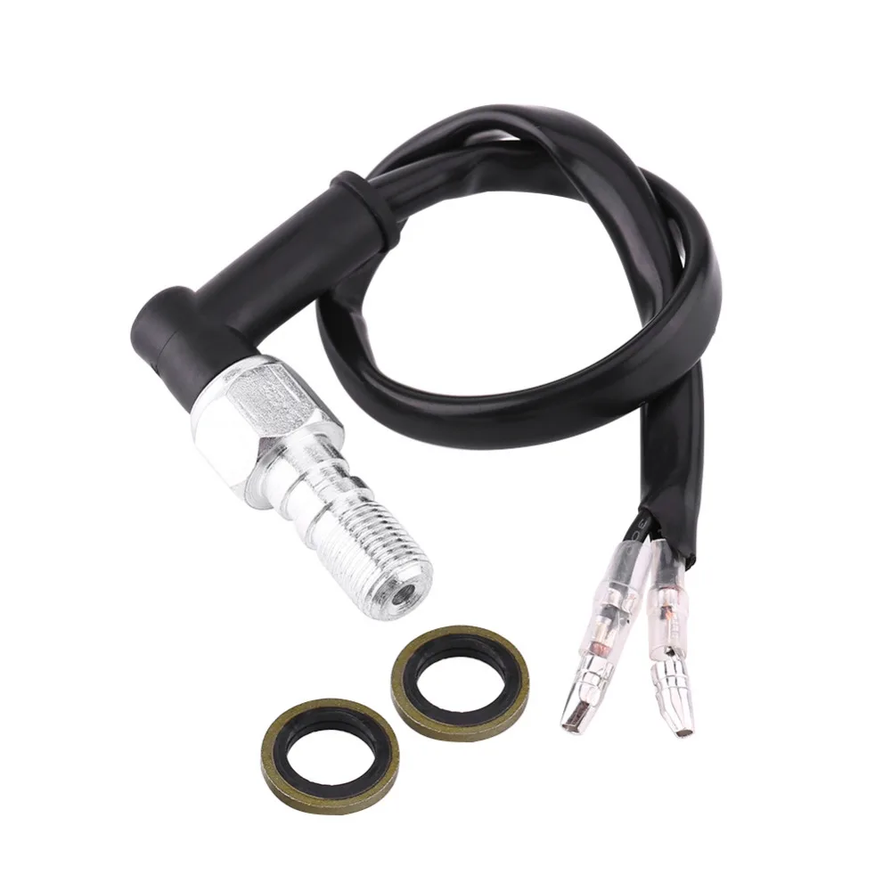 

Universal Hydraulic Brake Pressure Light Switch Motorcycle Rear Set Hydraulic Brake Light Switch with Washers M10x1.25 M10x1