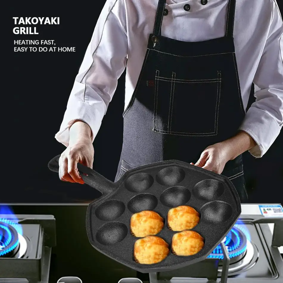 12 полостей Takoyaki сковорода устройство для приготовления такояки Осьминог маленькие шарики формы для выпечки формы сковороды инструменты для домашнего приготовления