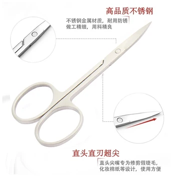 

Eyebrow Trimmer Scissors Cuticle Cutter Professional Hair Remover For Nose Eyebrow Beard Beauty Makeup Tool Accessories Sale