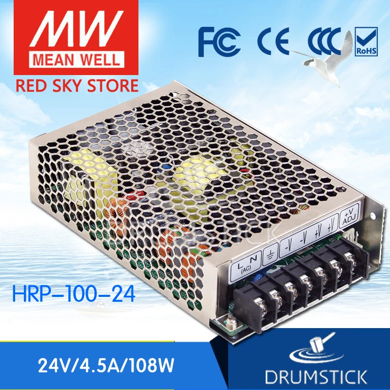 Advantages MEAN WELL HRP-100-24 24V 4.5A meanwell HRP-100 24V 108W Single Output with PFC Function  Power Supply [Real1]
