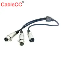 Кабель Cablecc CY 50 см 3pin XLR кабель для мужчин двойной XLR Женский аудио сплиттер кабель для микрофона