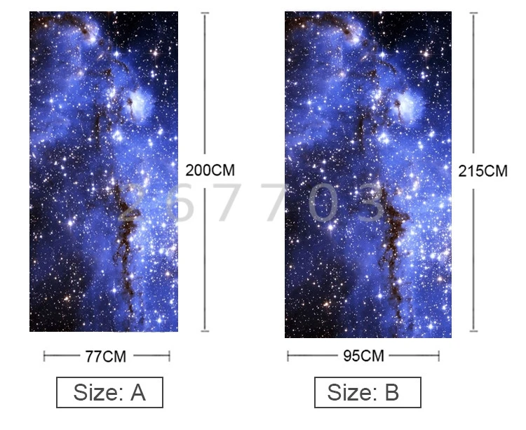 Красивая галактика, звездное небо, наклейка на дверь, самоклеющиеся, водонепроницаемые обои, наклейки, домашний декор, дверь, наклейка на стену, плакат