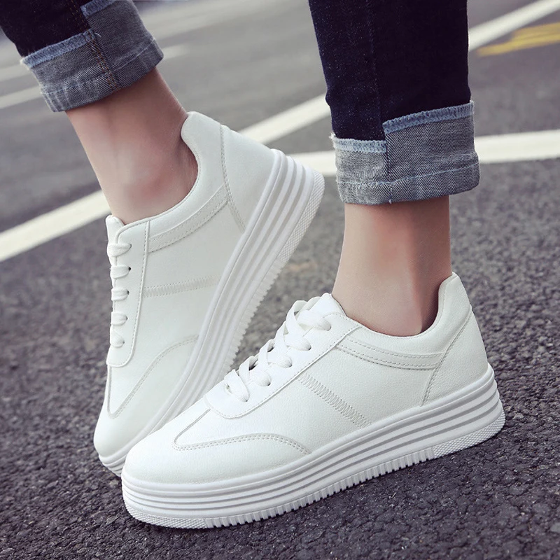 

Quanzixuan 2018 New Sneakers Shoes Women Vulcanize Shoes Woman White Platform Casual Shoes Tenis Feminino Female Walking Shoes