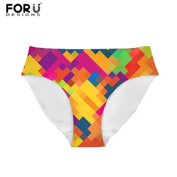 

FORUDESIGNS Geometric Prints Ladies Underwear Seamless Panties High Quality Sexy Soft Briefs Breath High Waist Warm Panties 2018