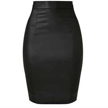 

New Fashion Coated cotton high waist casual women pencil skirt Skirts women Back Zipper Stretch skirts female