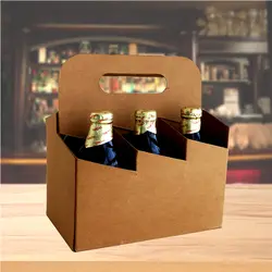 1 шт. винтажные бутылки пива бумажная этикетка пустой с крышкой Лот из 6 с несущей картона сумка Свадебная вечеринка бара