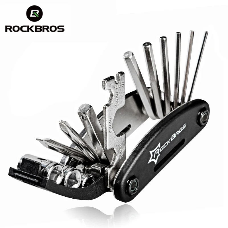 Best ROCKBROS 16 in 1 Multifunction Bicycle Repair Tools Kit Hex Spoke Cycling Screwdriver Tool MTB Mountain Cycling Bike Repair Tool