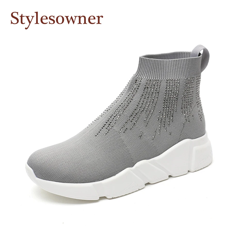 sock boots wedge