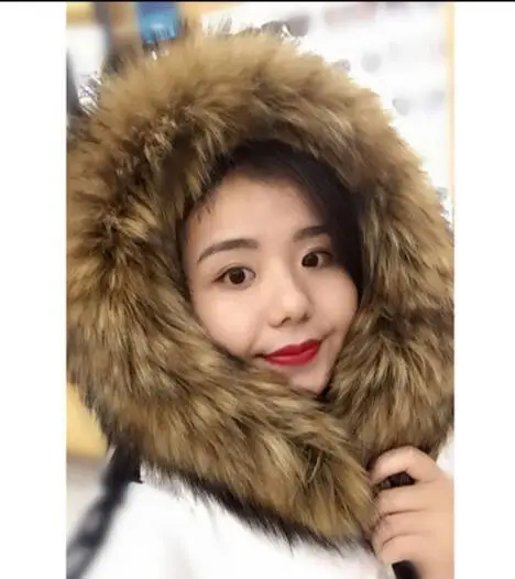 Autumn and winter women's Raccoon fur collar fox fur wool muffler scarf faux collar faux fur cape pashmina
