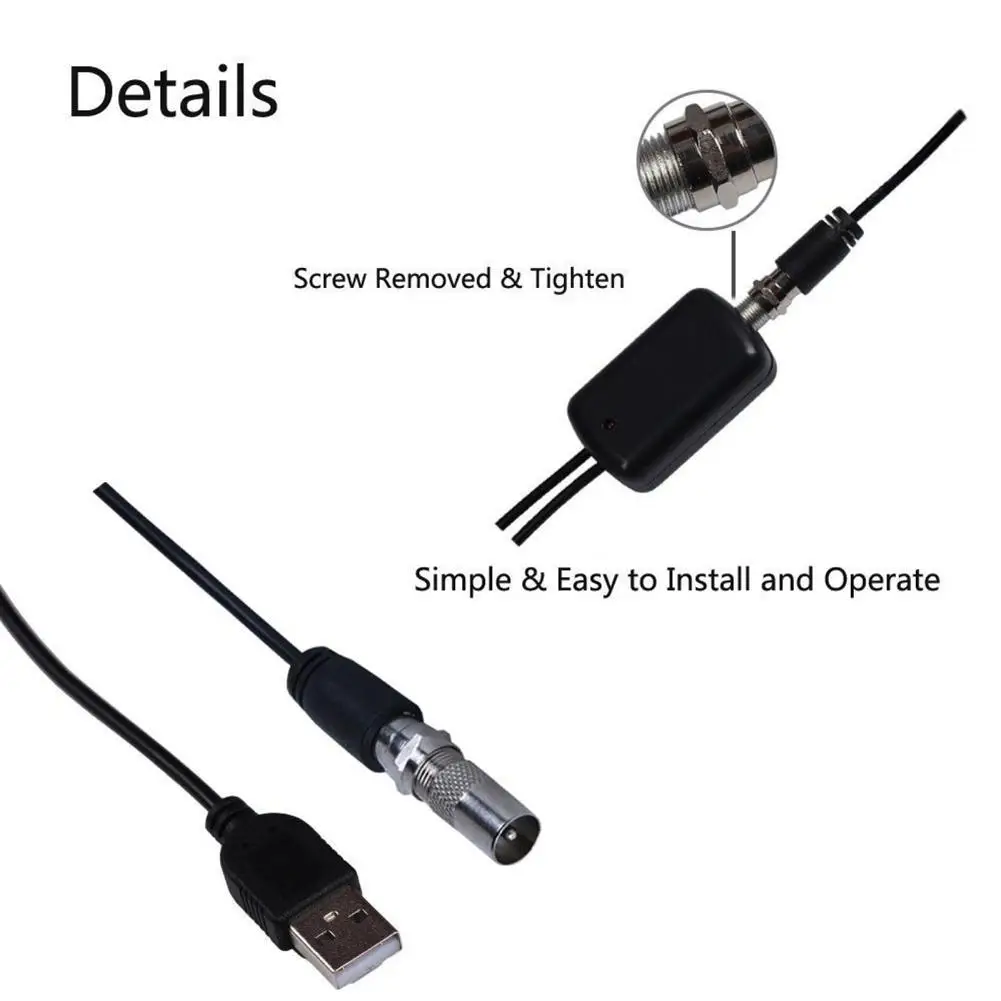 Low Noise HDTV TV Antenna Amplifier Signal Booster Antenna Adapter Easy Installation FAST SHIPPING Wholesale Dropshipping