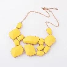 2014 New Wholesale Factory Price Gem Jewelry 4 Colors Women Statement Necklace Vintage Choke Pendants Necklaces