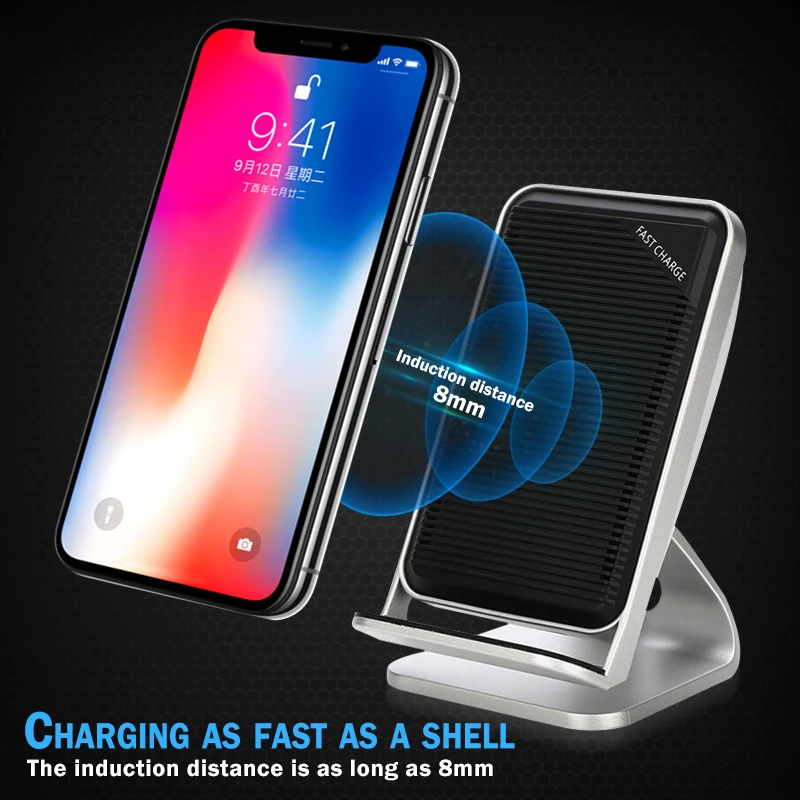 

For samsung fast charger Wireless Charger for iPhone X xs max 8 Qi Wireless Charger Fast Charging Stand for xiaomi poco f1 case
