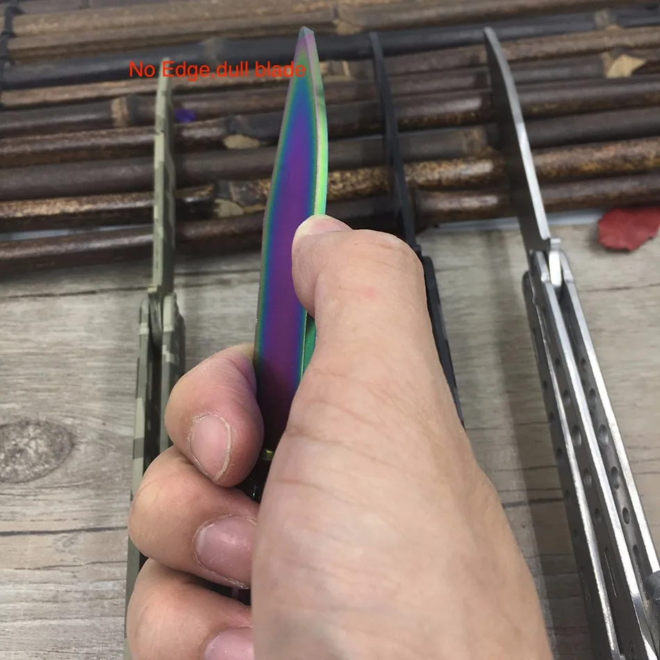 Titanium Stainless Steel Butterfly Training Knife