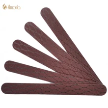 Limes à ongles en écailles de poisson brunes, grain 150, blocs de tampon de ponçage, pour pédicure et manucure, outils de Salon de manucure, 10 pièces/lot