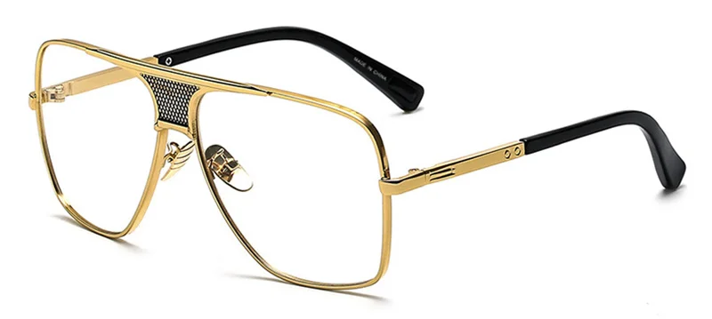 Винтажные очки shauna, мужские Квадратные Солнцезащитные очки, женские брендовые дизайнерские модные женские солнцезащитные очки с оправой из золотого сплава, UV400 - Цвет линз: Golden Clear