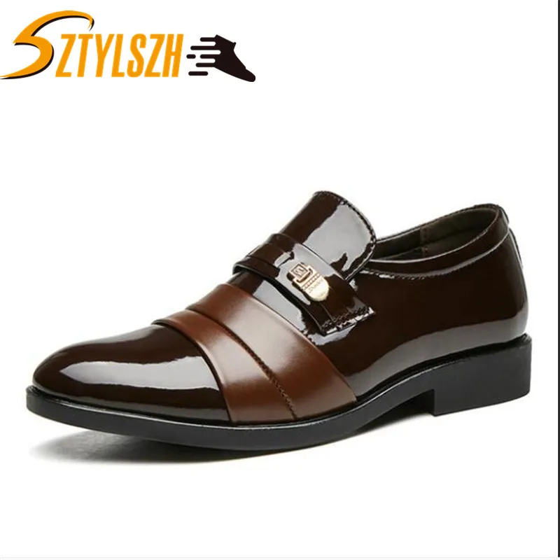 

High Quality PU Leather Men Shoes Brogues, slip on Bullock Business Men Shoes Dress Shoes Men Loafers Pointy Shoes Big Size 3848
