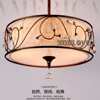 

D50cm American Country Crystal Ceiling Lights Fixture Home Indoor Lighting Foyer Restaurant Dining Room Bed Room Ceiling Lamps