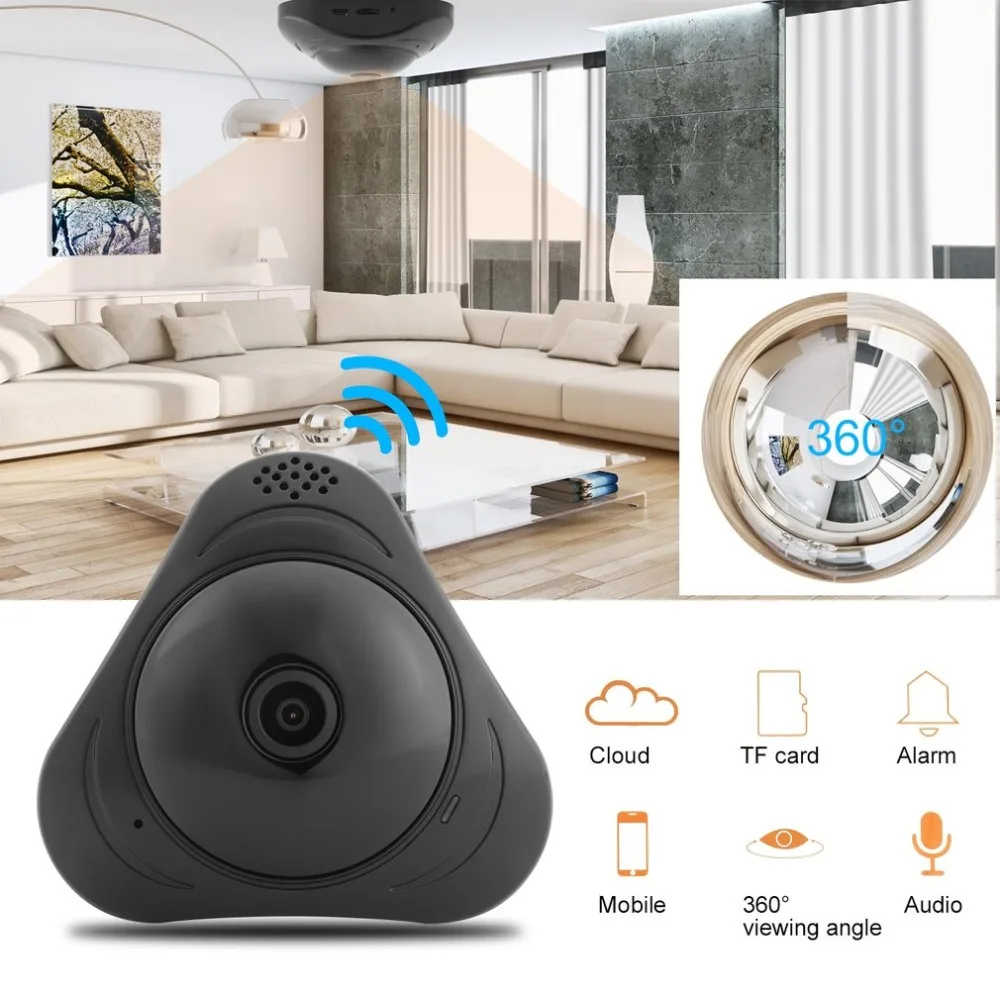 

960P VR WI-FI 360 Degree Panoramic Camera Motion Detection Fisheye'S Smart Wireless IP Camera For Home Monitor EU Plug