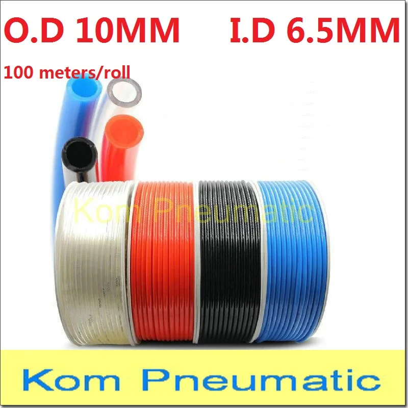10 mm Polyurethane Pneumatic Tube  Metric Tubing OD:10mm ID:6.5mm 325 Ft Black 