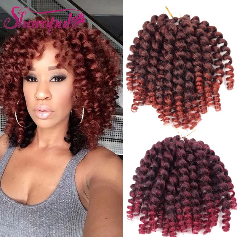 Freetress Cheveux Synthétiques Baguette Curl Jamaïcain Twist Rebond Tresse Marley Afro Twist Tresse Extension de Cheveux