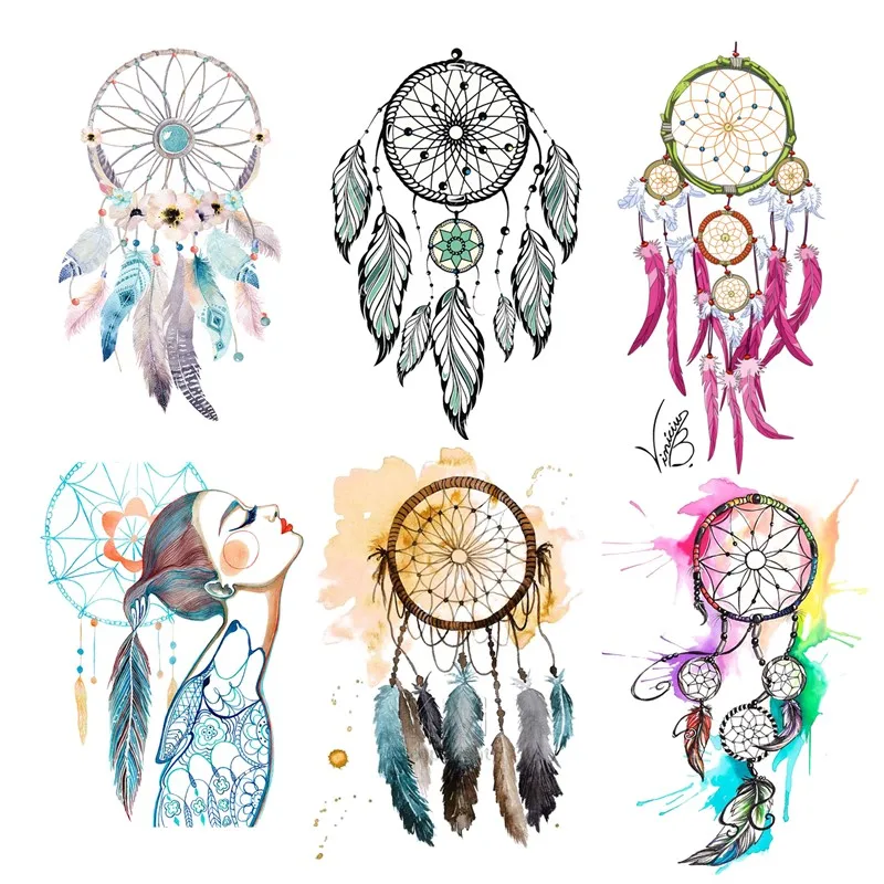 Цветные патчи с термопечатью Dreamcatchers стирающиеся наклейки для детей одежда