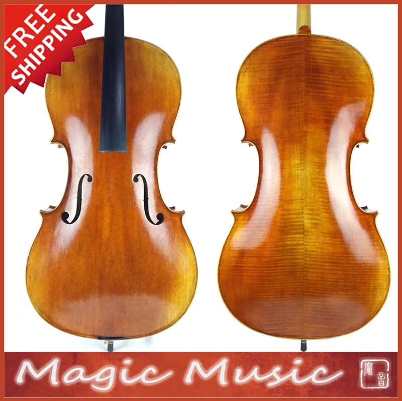 

Free Shipping! Master Level Stradivarius Model Cello 4/4, 50 Years Old Spruce, With Free Hard Foamed Cello Case
