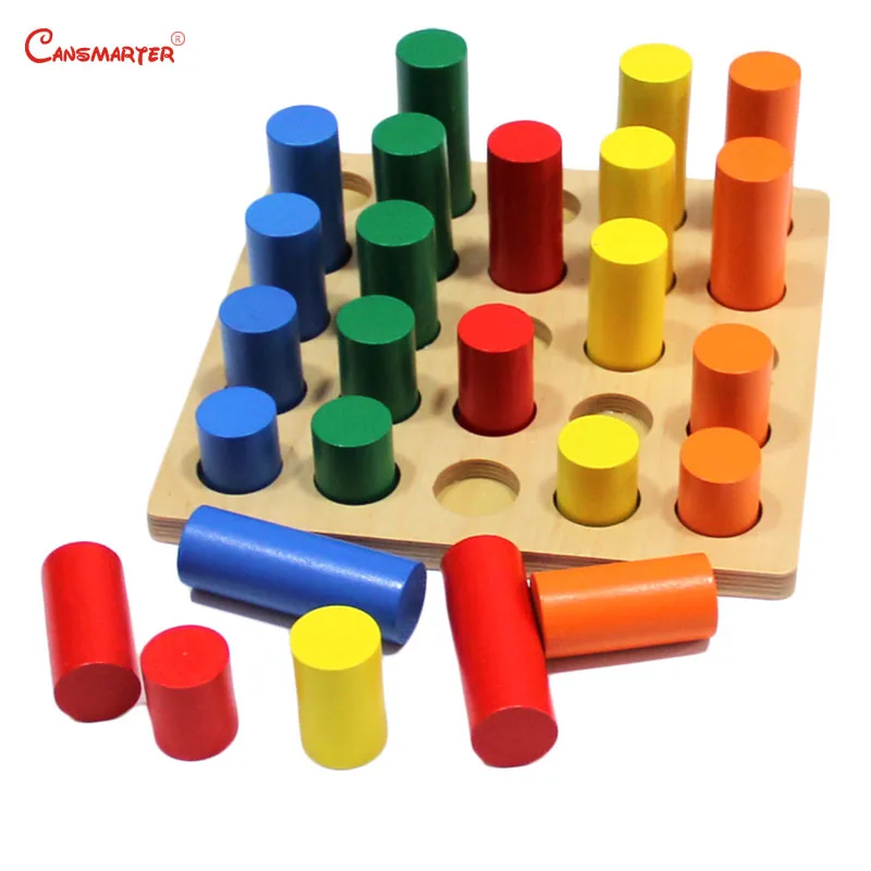 Montessori Sensoiral Toys Geometric Steps Cylinder Maths Toddlers Kingarten Color Training Educational Toy for Children SE041-3 Montessori Sensoiral Toys Geometric Steps Cylinder Maths Toddlers Kingarten Color Training Educational Toy for Children SE041-3
