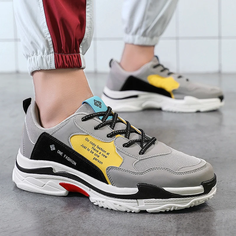 Теплые мужские кроссовки chaussure homme обувь на толстой подошве и платформе с пандой