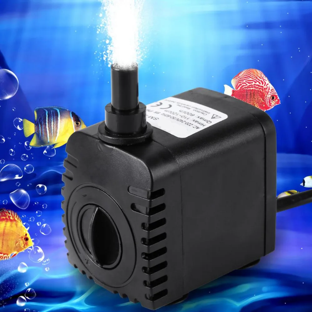 

2019 Submersible Water Pump 220V 8W Aquarium Sucking Aeration Pump Round Fountain Pump Filter Fish Pond Aquarium