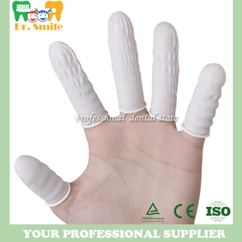 

Free Shipping 500g/pack Disposable white color anti-static guitar gloves\latex ubber finger cots cleanroom