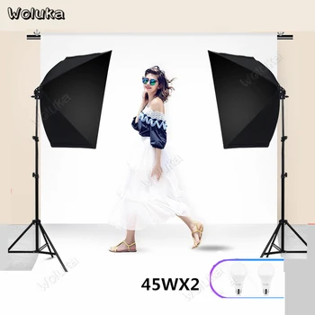 

LED photography light set single lamp head softbox continuous lighting shooting live video beauty photo fill light CD50 T10