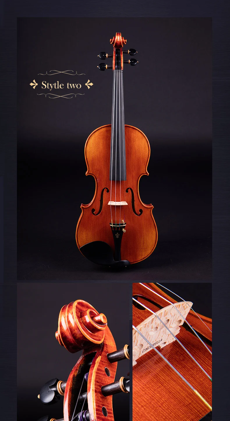 Тайши скрипка 4/4 Профессиональный 3/4 Violino Copiar Antonio Stradivari Cremonese 1716 Modelo do Brasil Arco de Violino Breu