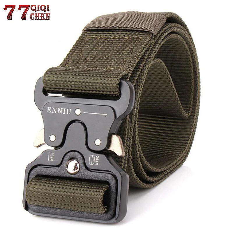 

Brand Men Canvas Military Tactical Belt Army Automatic Buckle Belt Training Waistbelt Molle Nylon Belt Adjustable Belts