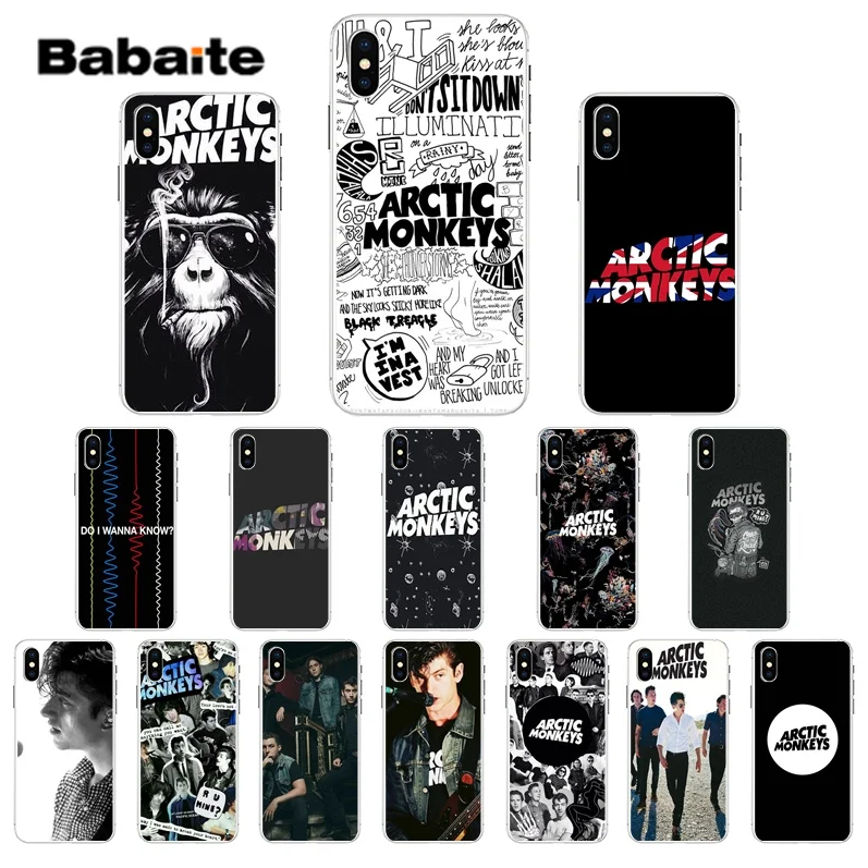 

Babaite ARCTIC MONKEYS Transparent Soft Shell Phone Cover for Apple iPhone 7 8 6 6S Plus X XS MAX 5 5S SE XR Cover