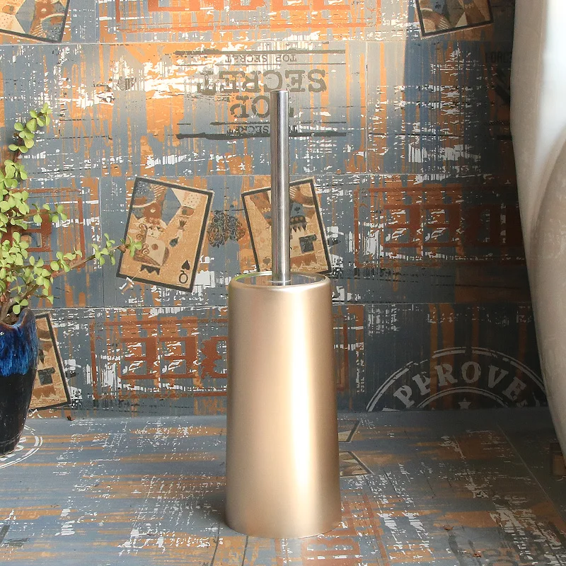 Kaufen Europäische Einfachen Modernen Stil Kunststoff Wc bürstenhalter Poliert Rose Gold Stehen Bad Zubehör Toliet Pinsel HY