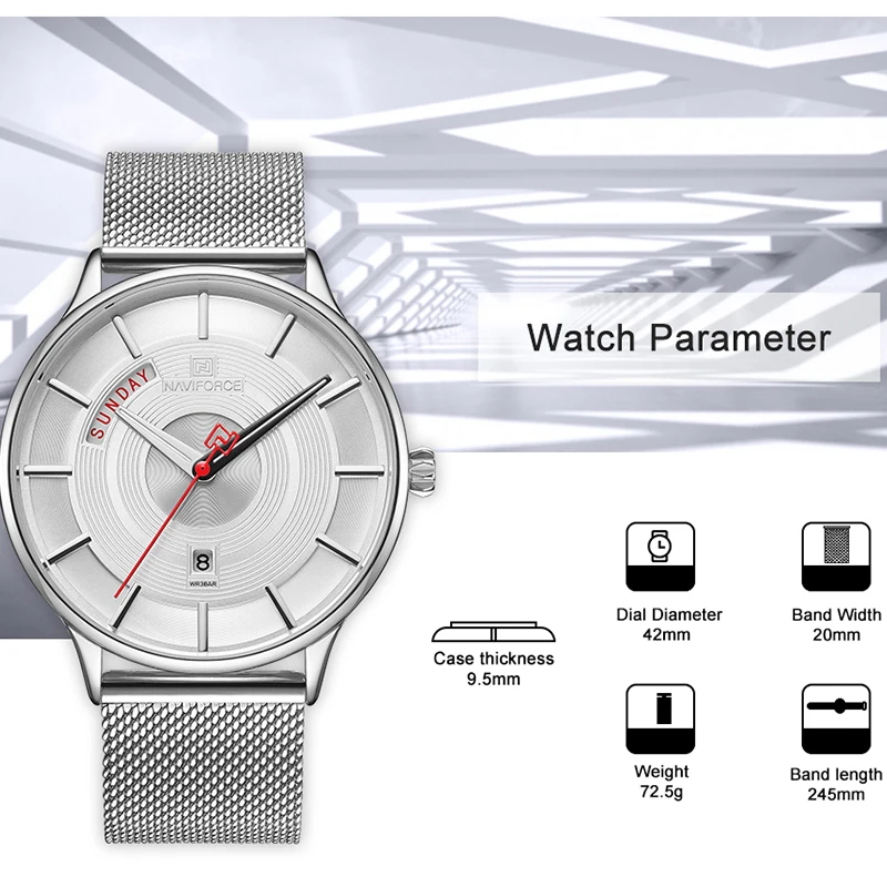 NAVIFORCE лучший бренд класса люкс мужские модные повседневные часы с автоматической сменой даты водонепроницаемые ультра тонкие кварцевые наручные часы Relogio Masculino