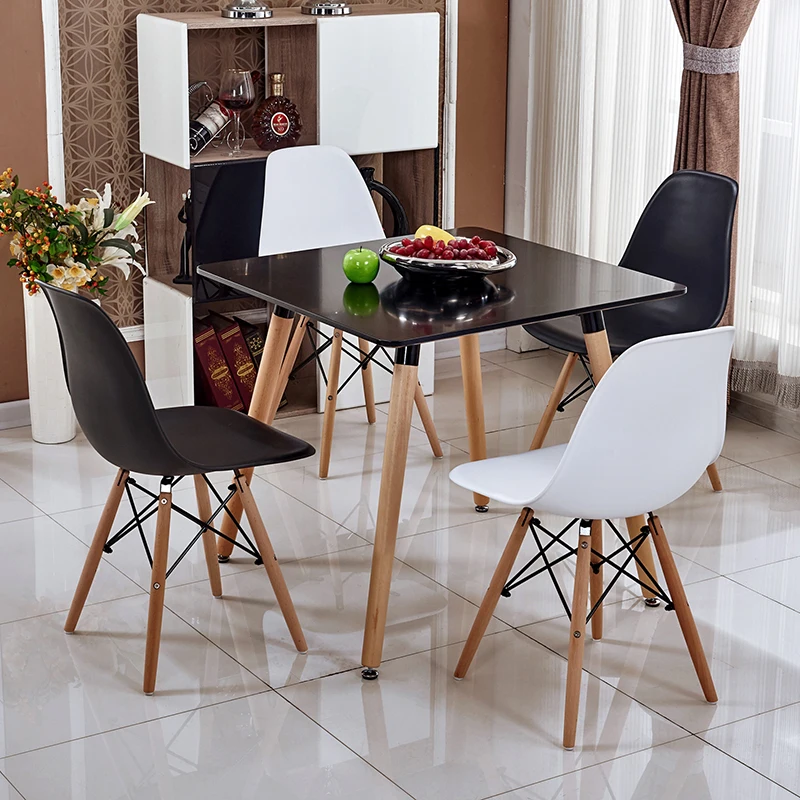 U-BEST High glossy nordic modern design dining table for home use, wooden round dining table for restaurant