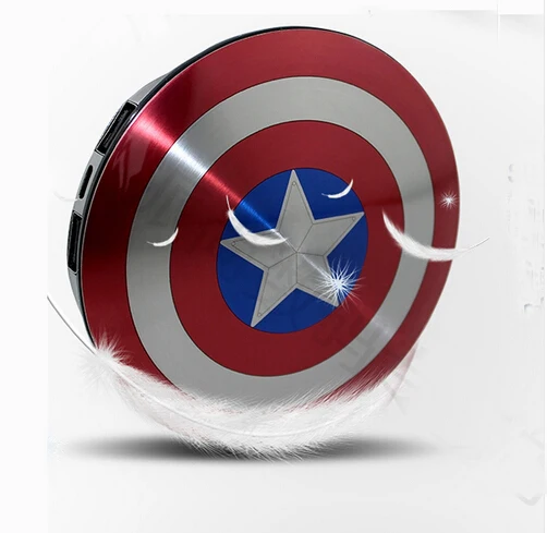 Avengers Captain America Shield Power Bank Charger USB 6800mAh PowerBank for iphone7 6 6s Samsung Xiaomi