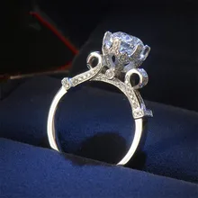 Real 100% 925 prata esterlina anéis de casamento para mulher noivado nupcial bijouterie wineglass anel luxo jóias finas r582b
