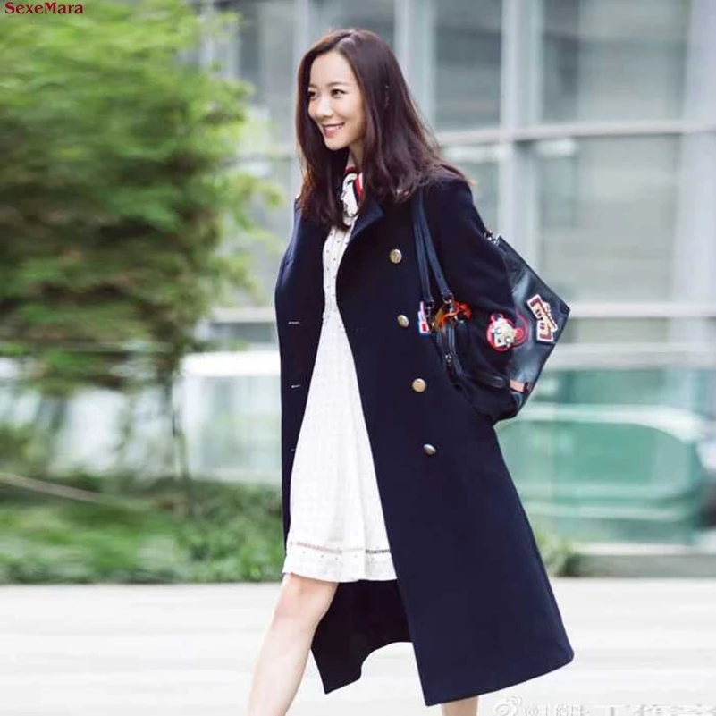 SexeMara/осеннее и зимнее длинное пальто в стиле милитари с вышивкой|style coat|long military