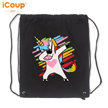 

iCoup Dabbing Unicorn and Unicorn Dab Canvas Bag Drawstring Bag