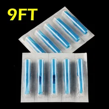 OPHIR 50 шт плоский наконечник татуировки одноразовая насадка наконечник 9FT синий# TA031(9F)-50x