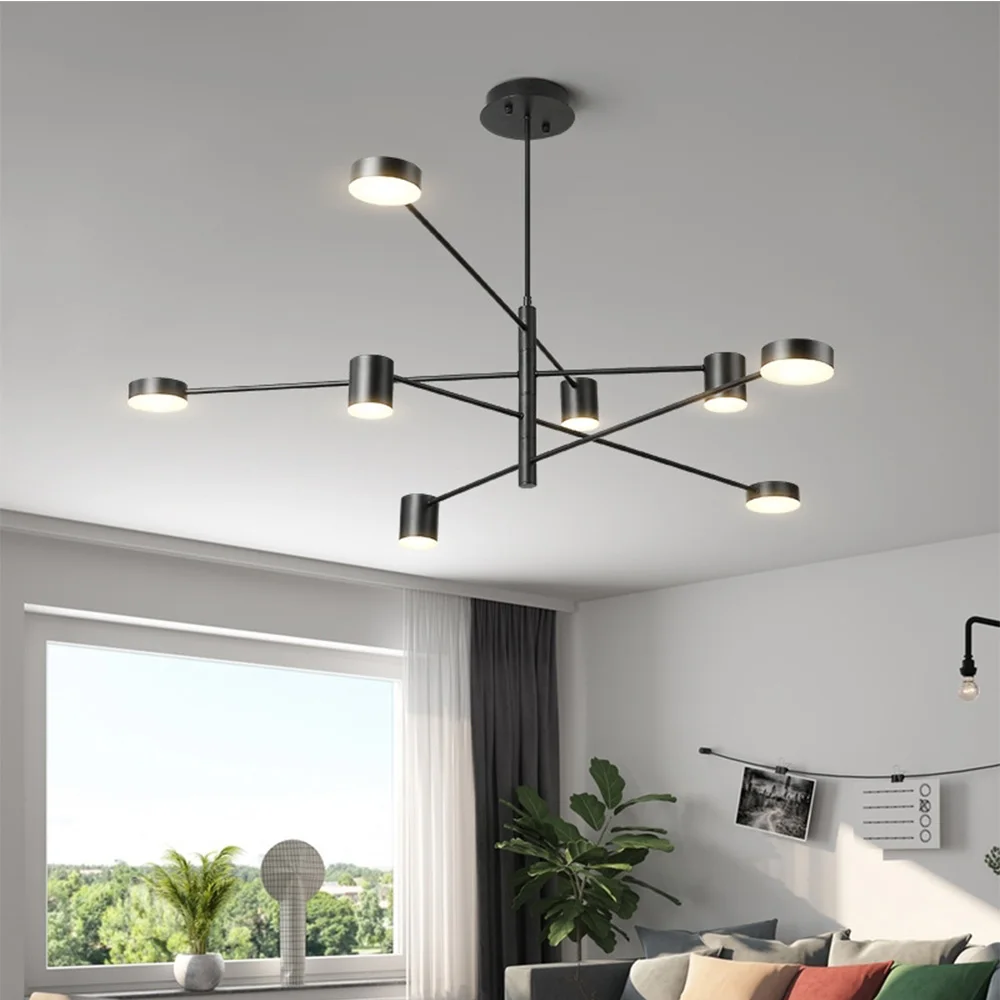  Modern Fashion Black Gold White Long Led Ceiling Suspended Chandelier Light Lamp for Hall Kitchen L - 32965482825