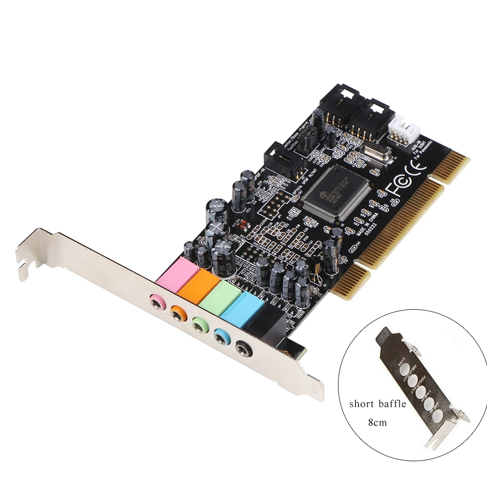PCI Sound Card HD 5.1 Stereo Surround Sound Card Computer Audio Card