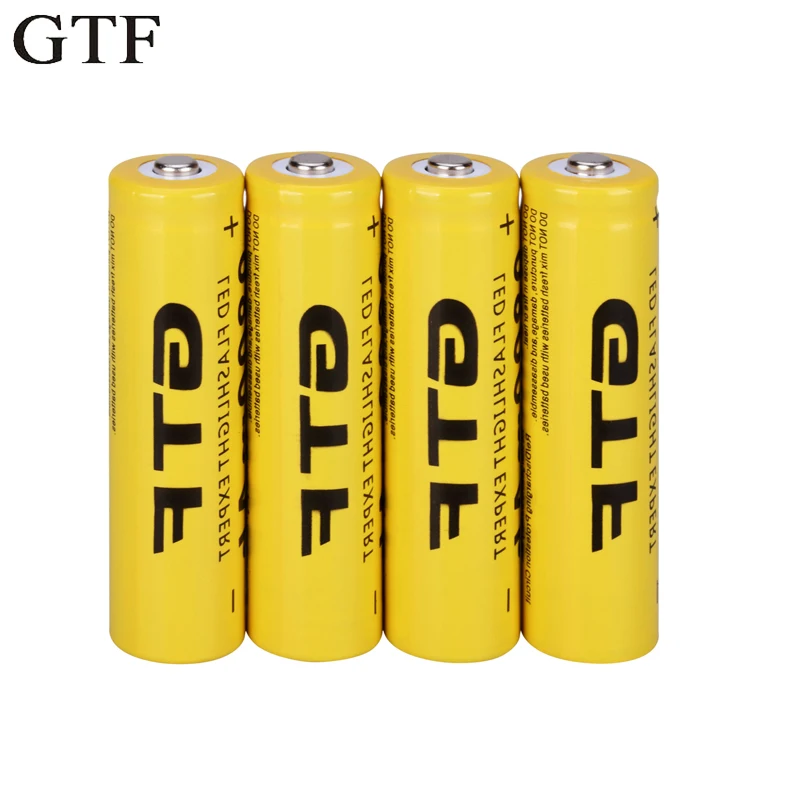 

GTF 4Pcs 3.7V 18650 Battery 9800mah Li-ion Rechargeable Battery For LED Flashlight Torch electronic gadgets Drop shipping Cells