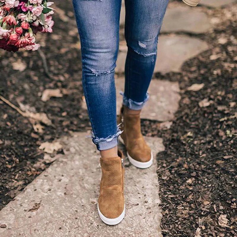 

Female Shoes Sneaker Antiskid Shoes Casual Shoes For Woman Walking Sneakers Soft Women Shoes Breathable Zipper Ladies Shoes