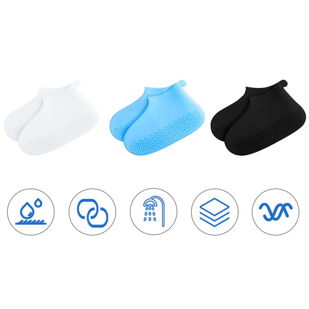 

Snow Shoes Cover Waterproof Rainproof Lightweight Silicone Washable Wear Resistant Non Slip Soft Boot Foldable Overshoes