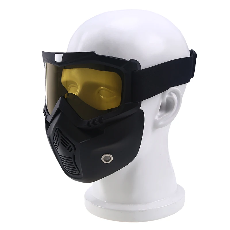 Posbay, винтажный шлем для лица, очки, маска, съемные очки для мотокросса, самокат, шлемы, очки для мотокросса, очки для катания на коньках