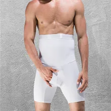 Men’s Body Shaper Pants High Waist Trainers Slimming Panties Belly Abdomen Fat Drawing Fitness Underwear Shape Wear Black White